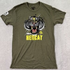 NEW Zero Foxtrot T Shirt Mens Medium Green Skull Hellcat Tiger Grumman F6F Plane